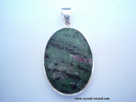 Zoisite with Ruby hamonizes with Tanzanite 258